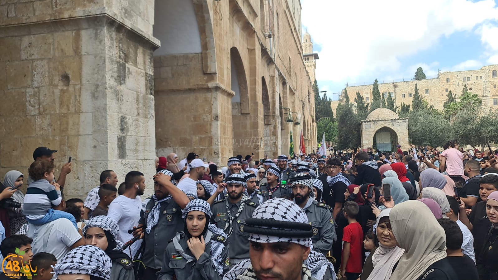 مسيرة كشفية في القدس واحتفال في الأقصى بذكرى المولد النبوي